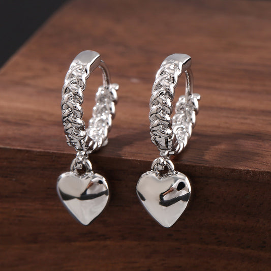 Copper Glossy Love Earrings