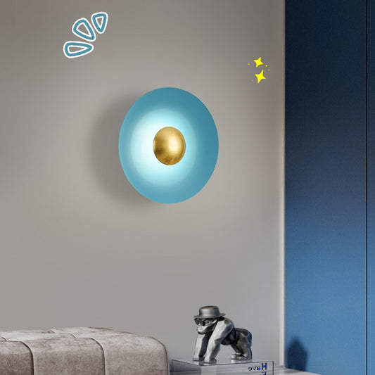Bedroom Bedside Background Wall Round Led Wall Lamp