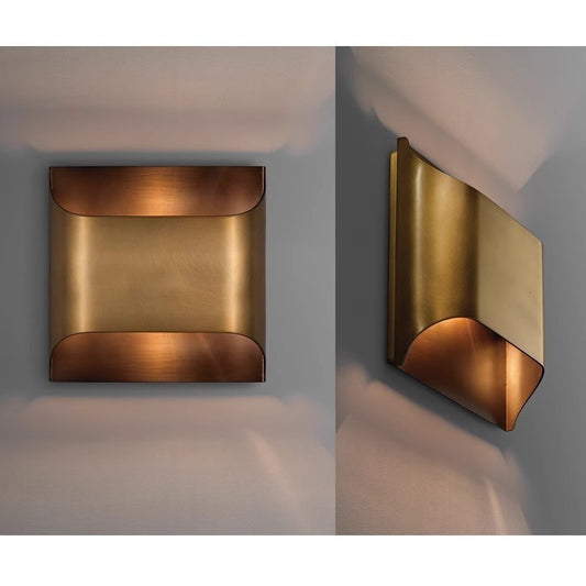 Modern Minimalist Background Wall Staircase Full Copper Wall Lamp