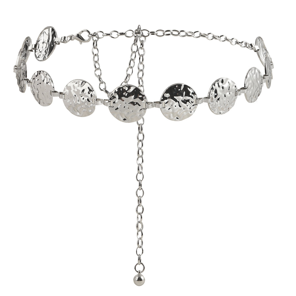 Sexy Ladies Metal Waist Chain Round Irregular Personality Body Chain Accessories