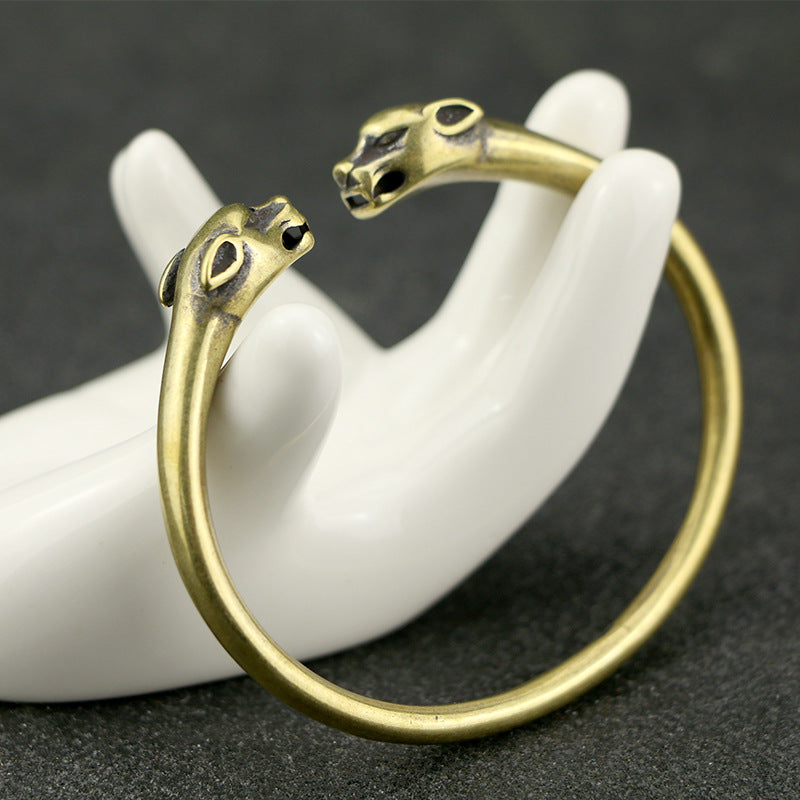 Royal Leopard Unisex Antique Brass