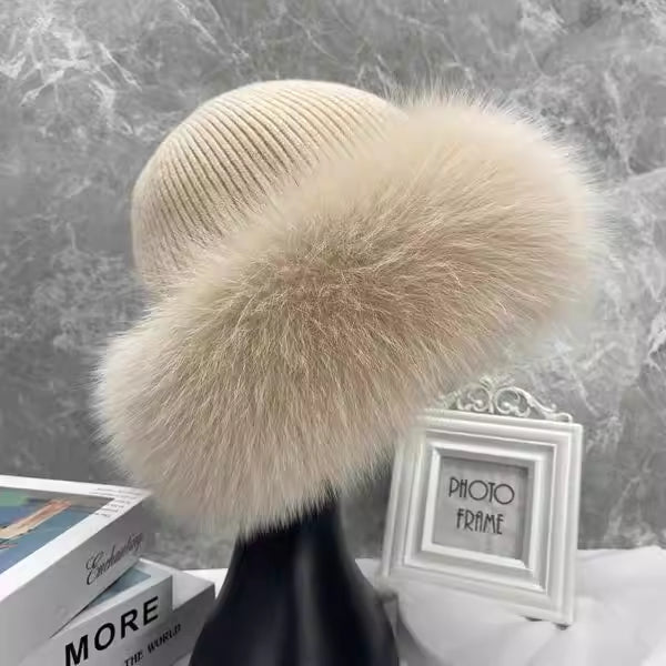 Stylish Beanie Hats For Women Winter Warm Fluffy Bone