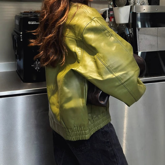 Emerald Luxe Moto Jacket