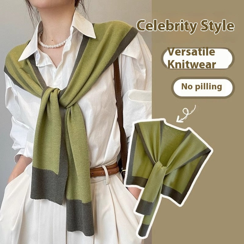 Scarf Matching Shirt Color Matching Classic Style Outer Wear Small Waistcoat