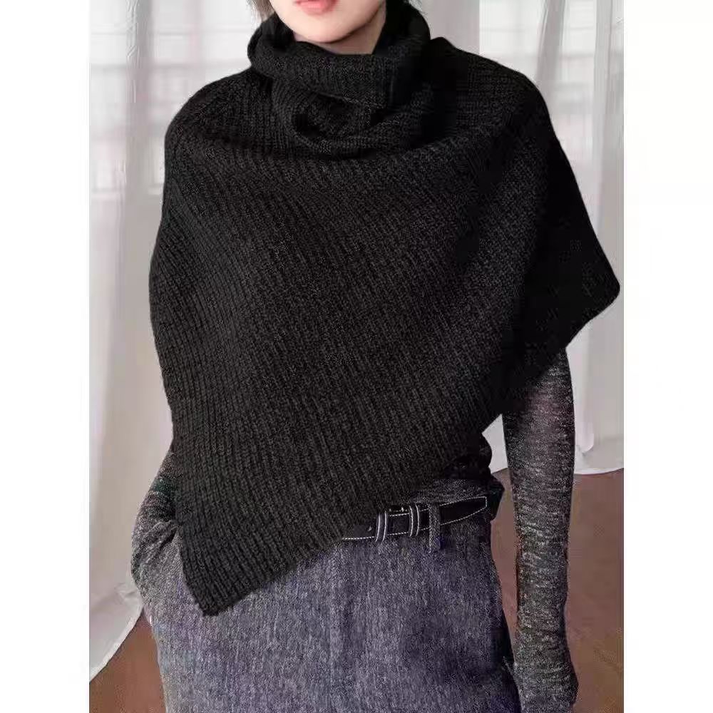 Stylish Versatile Dark Gray Knitted Neck Warmer