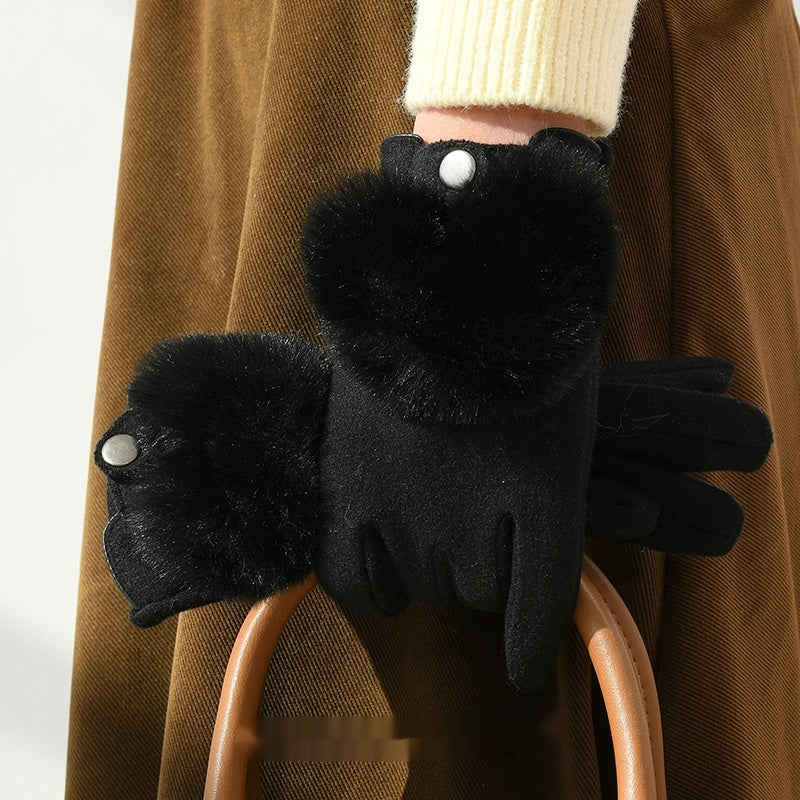 Winter New Cashmere Gloves For Women