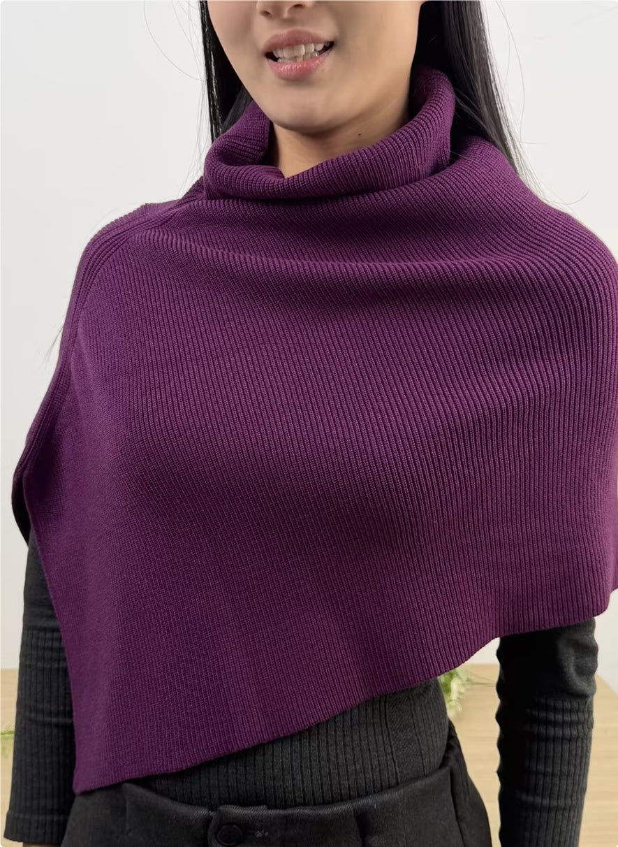 Stylish Versatile Dark Gray Knitted Neck Warmer