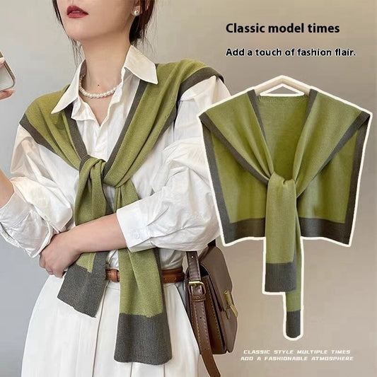 Scarf Matching Shirt Color Matching Classic Style Outer Wear Small Waistcoat