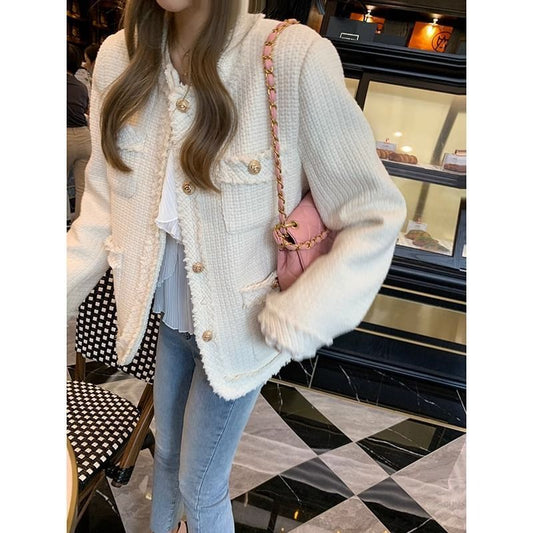 Classic Tweed Ivory Jacket