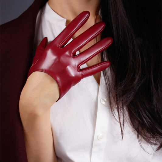 Rouge Luxe Short Leather Gloves