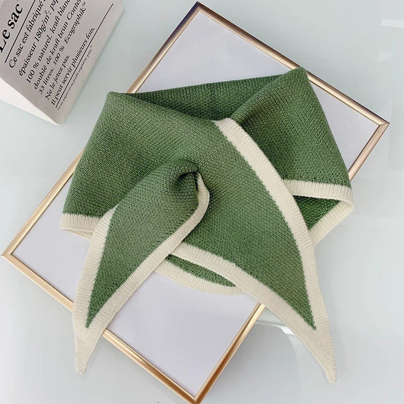 Womens Sweet Mini Triangle Neck Warmer For Winter Cozy Neck ScarfNeckerchief