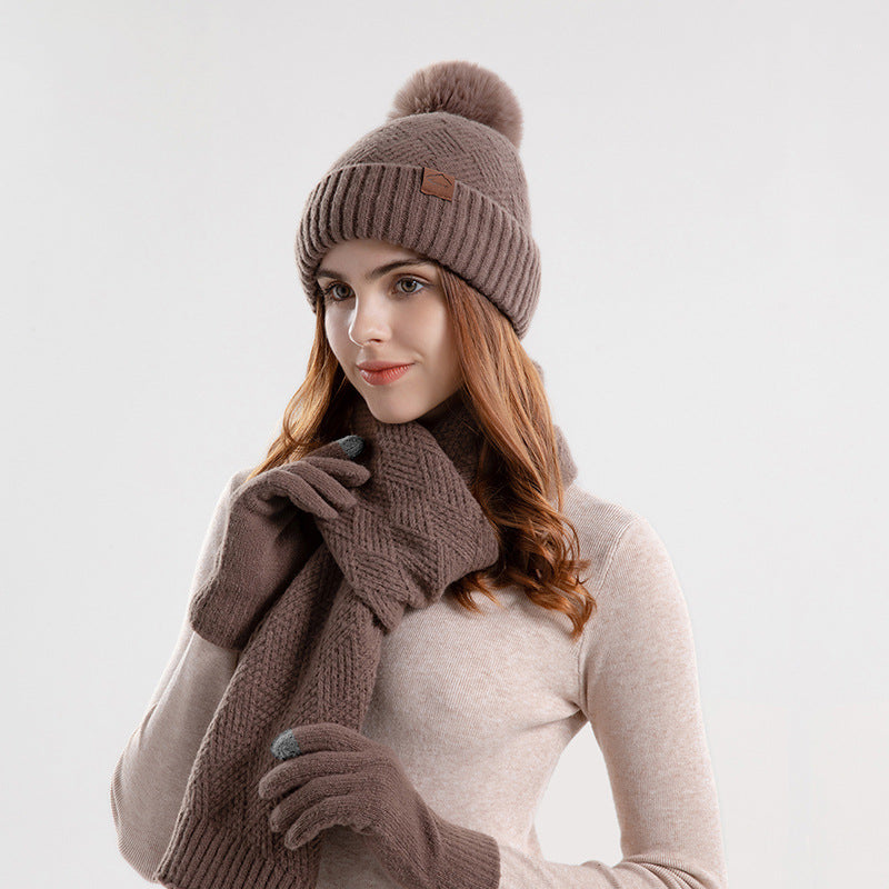 Winter Korean-style Fashionable Knitted Wool Hat For Women