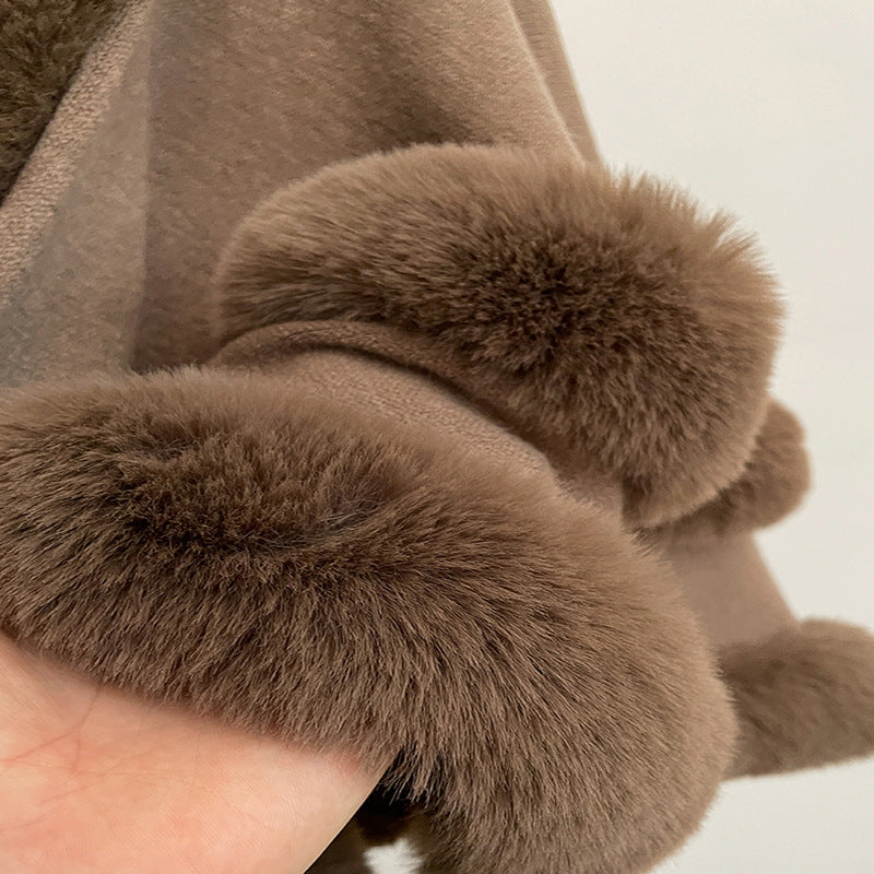 Knitted Cardigan Shawl Cape Coat