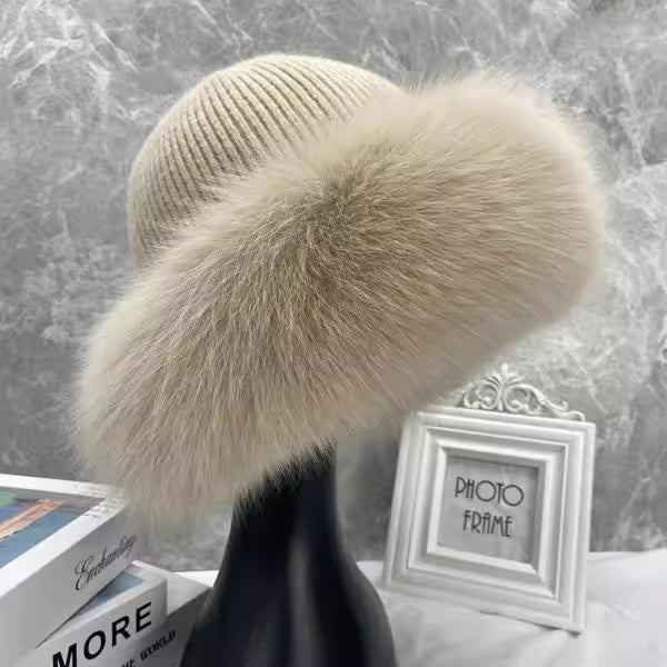 Stylish Beanie Hats For Women Winter Warm Fluffy Bone